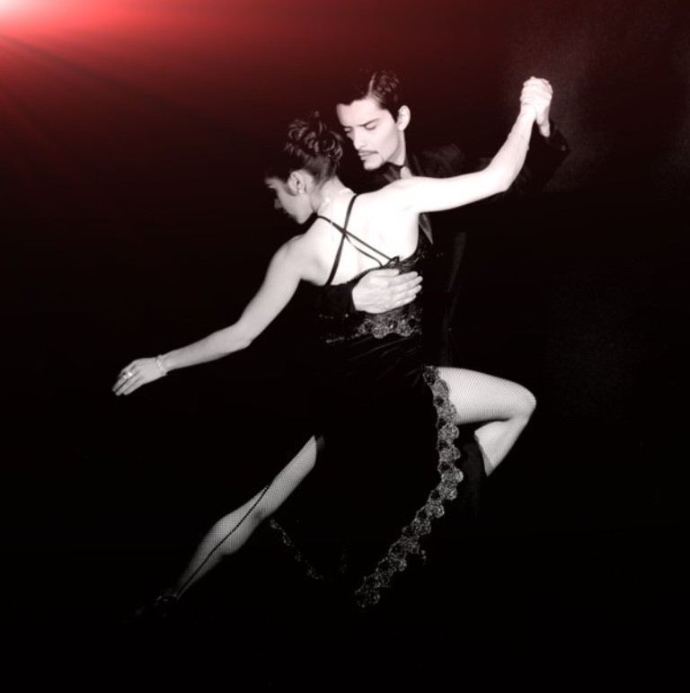 A couple dancing the tango